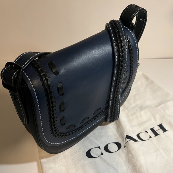 Coach 1941 Saddle 23 Prussian Blue with Western Whiplash Bag - Picture 10 of 10